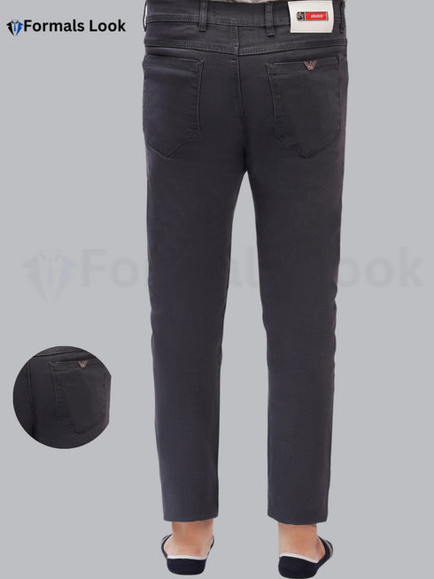 Dark Grey Color Imported Stuff Ultra Stretch Jeans Pant
